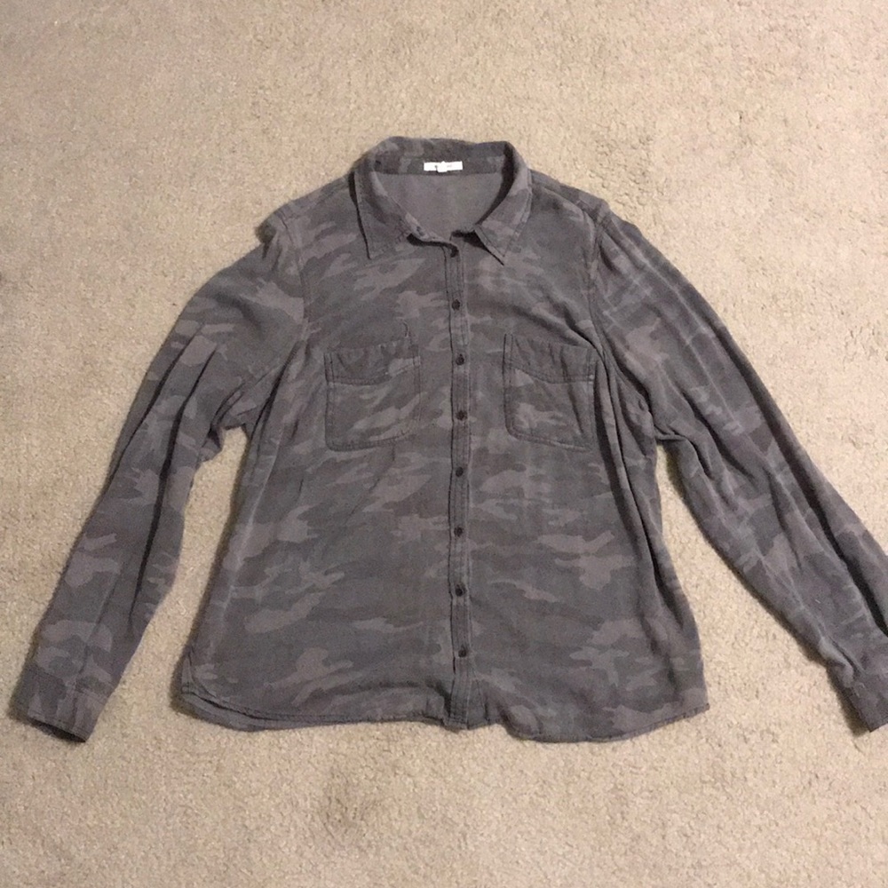 Camo button up